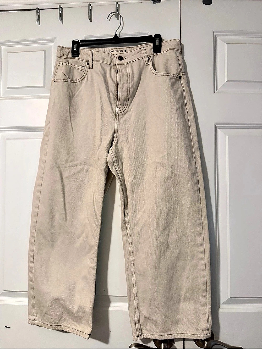 We The Free Wide Leg Pants Cream Waist 30 Like New